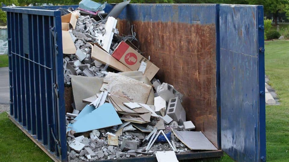 Rubbish cleanup crew at work