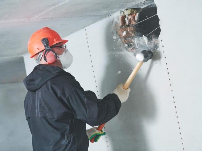 Demolition specialist at work in New York